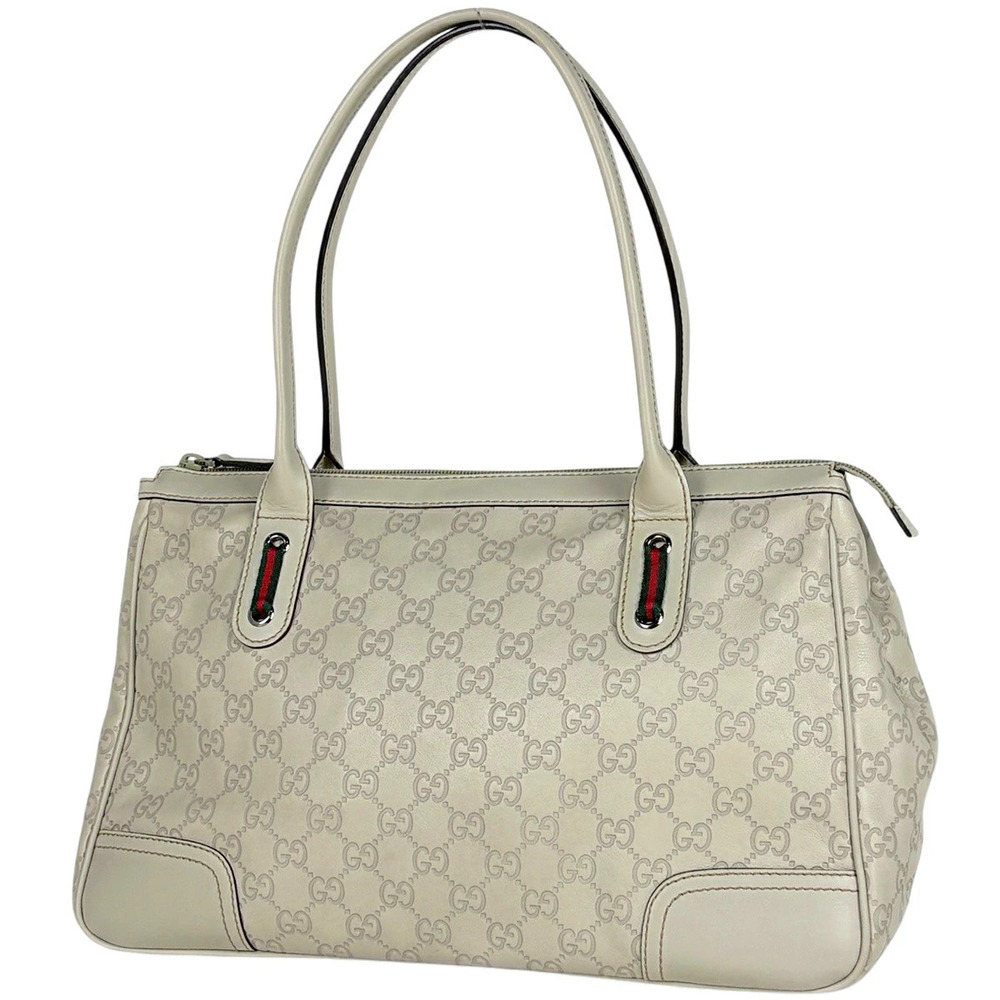 Gucci Guccissima Shoulder Bag Guccissima Leather White